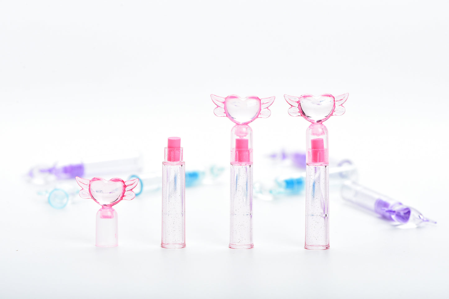 TB-922 Cupid Winged Heart Pencil Caps – 3-Piece Pack