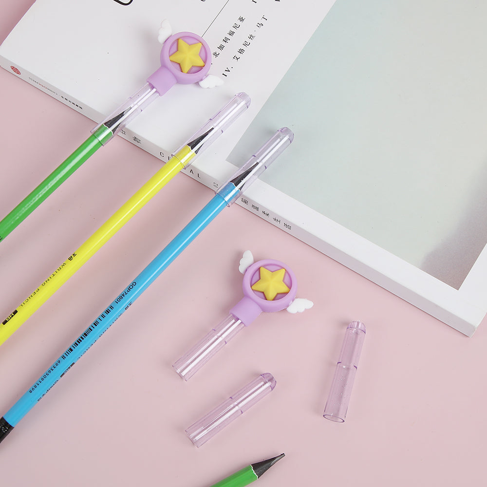 | TB-930  Winged Star Magic Wand Pencil Caps – 3-Piece Pack