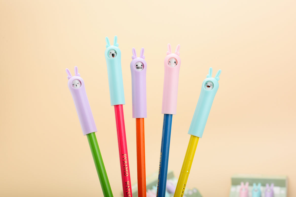 TB-938 Rotating Bunny Expression Pencil Caps – 3-Piece Pack