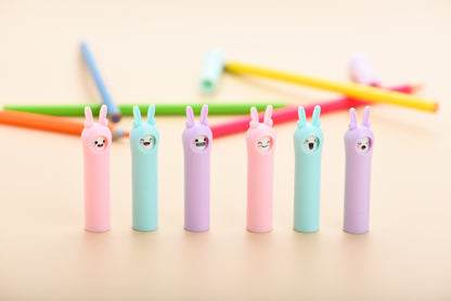 TB-938 Rotating Bunny Expression Pencil Caps – 3-Piece Pack
